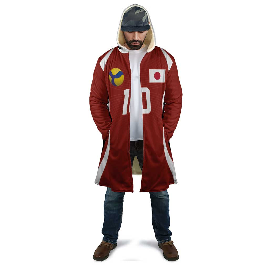 Custom Japan Volleyball Cloak Sporty Style Red Color