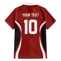 Custom Japan Volleyball Hawaiian Shirt Sporty Style Red Color