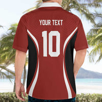 Custom Japan Volleyball Hawaiian Shirt Sporty Style Red Color