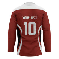 Custom Japan Volleyball Hockey Jersey Sporty Style Red Color