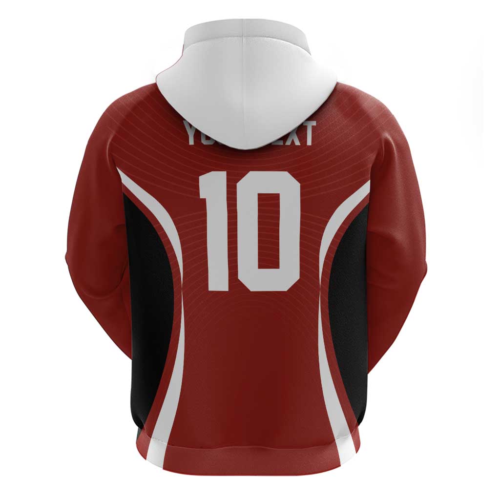 Custom Japan Volleyball Hoodie Sporty Style Red Color