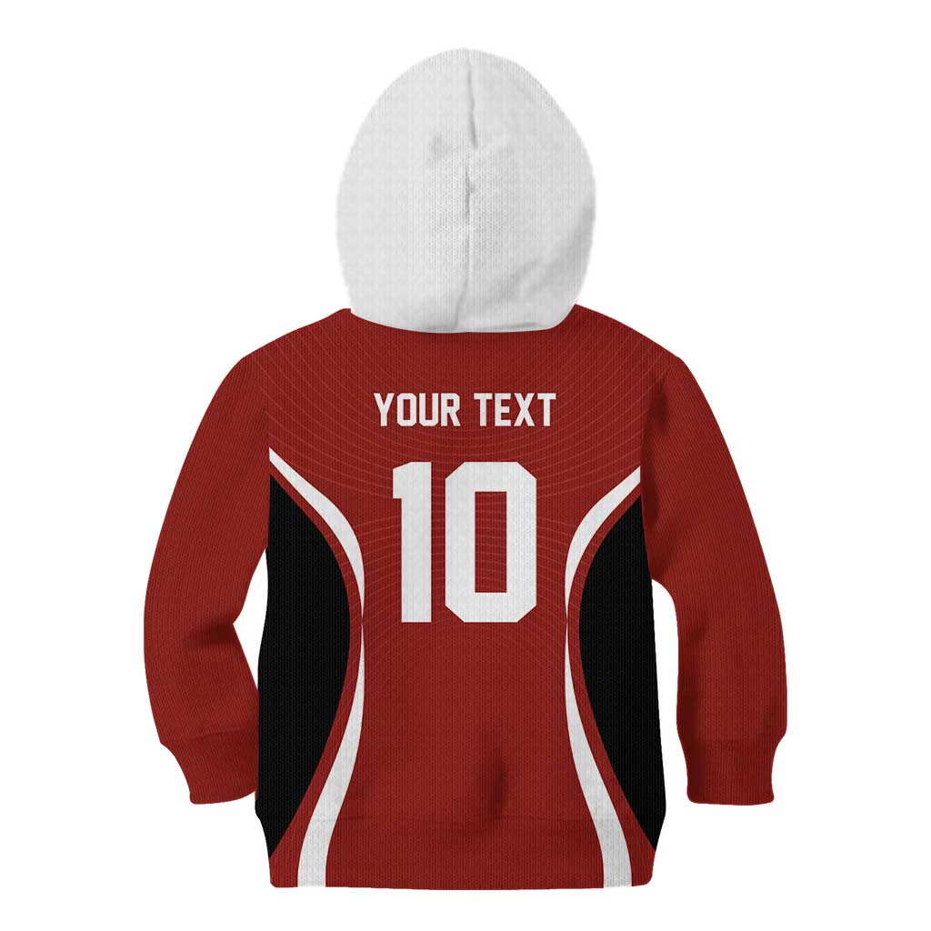Custom Japan Volleyball Kid Hoodie Sporty Style Red Color