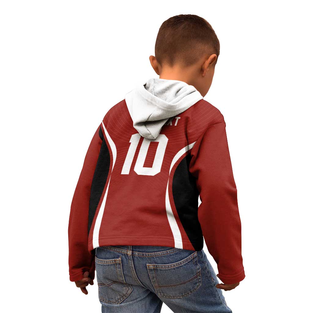 Custom Japan Volleyball Kid Hoodie Sporty Style Red Color