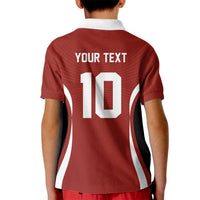 Custom Japan Volleyball Kid Polo Shirt Sporty Style Red Color