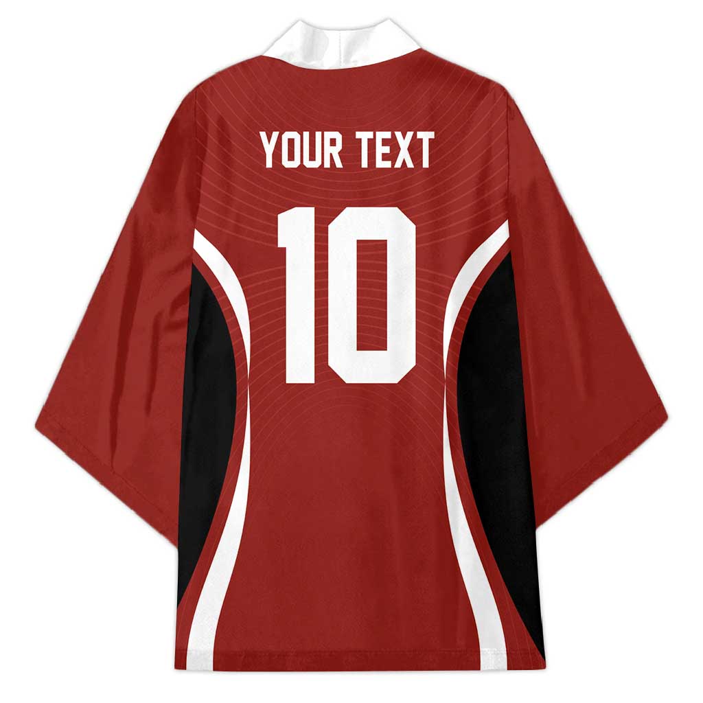 Custom Japan Volleyball Kimono Sporty Style Red Color