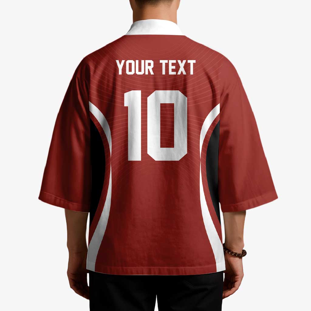 Custom Japan Volleyball Kimono Sporty Style Red Color
