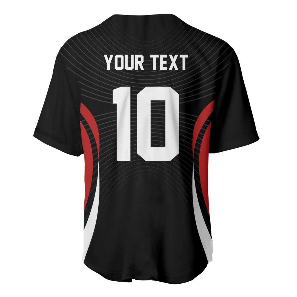 Custom Japan Volleyball Baseball Jersey Sporty Style Black Color