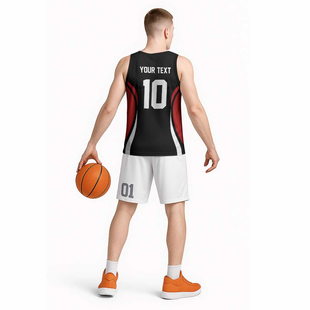 Custom Japan Volleyball Basketball Jersey Sporty Style Black Color