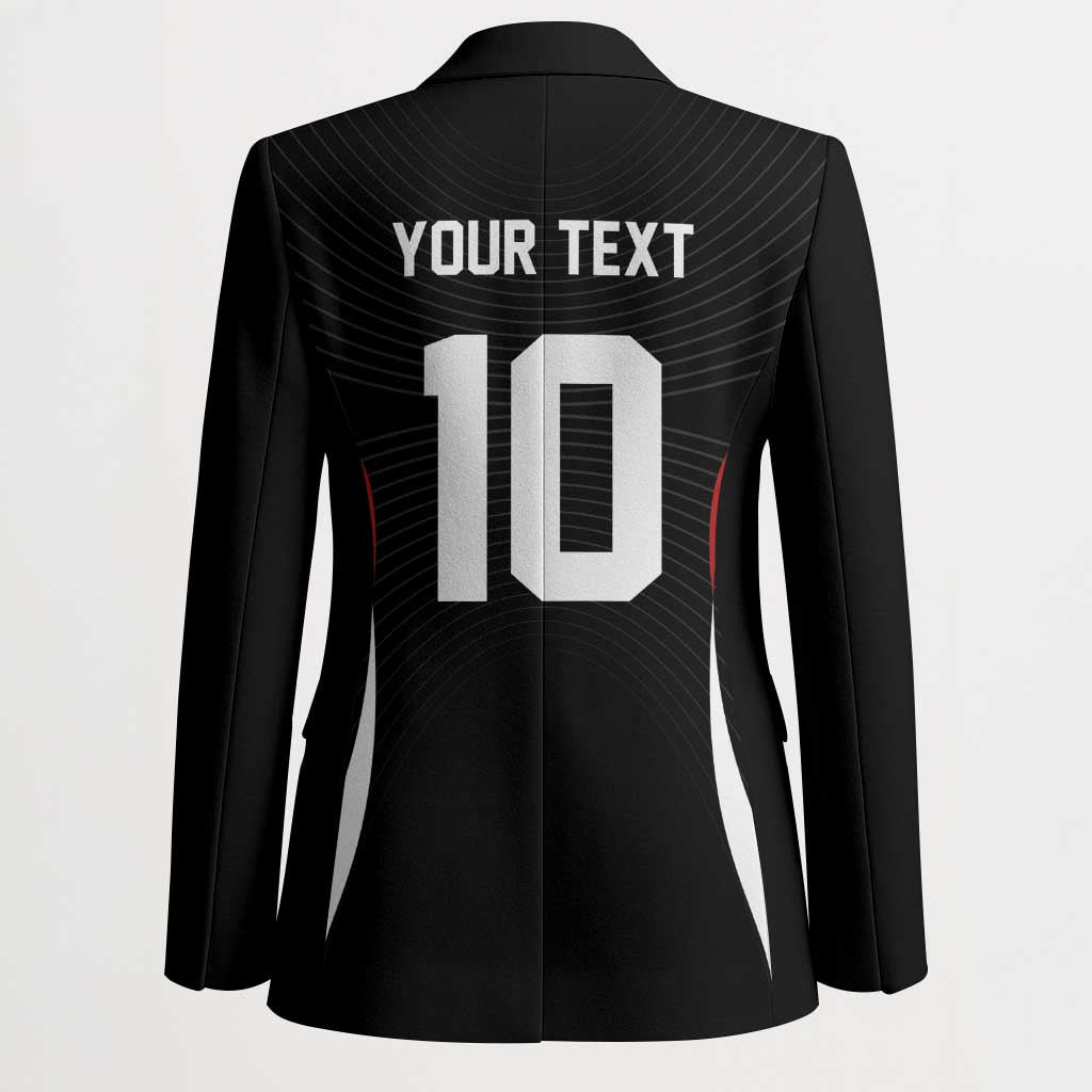 Custom Japan Volleyball Blazer Sporty Style Black Color