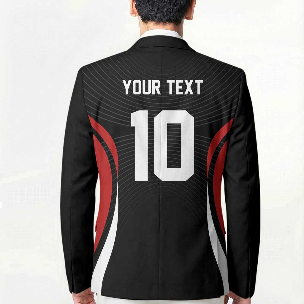 Custom Japan Volleyball Blazer Sporty Style Black Color