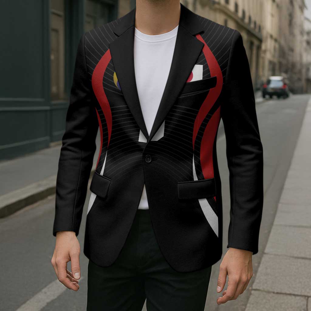 Custom Japan Volleyball Blazer Sporty Style Black Color