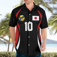 Custom Japan Volleyball Hawaiian Shirt Sporty Style Black Color