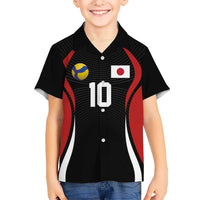 Custom Japan Volleyball Hawaiian Shirt Sporty Style Black Color