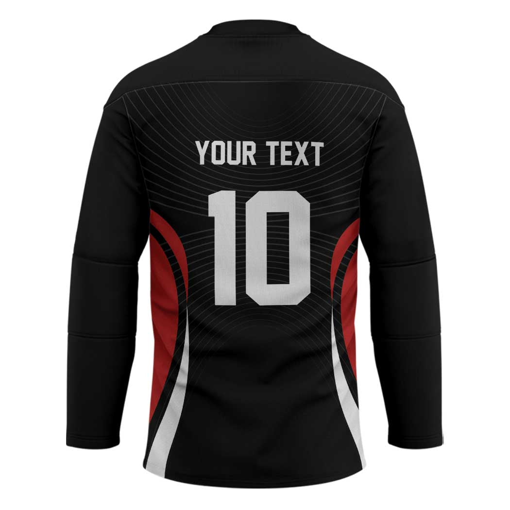 Custom Japan Volleyball Hockey Jersey Sporty Style Black Color