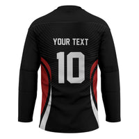 Custom Japan Volleyball Hockey Jersey Sporty Style Black Color