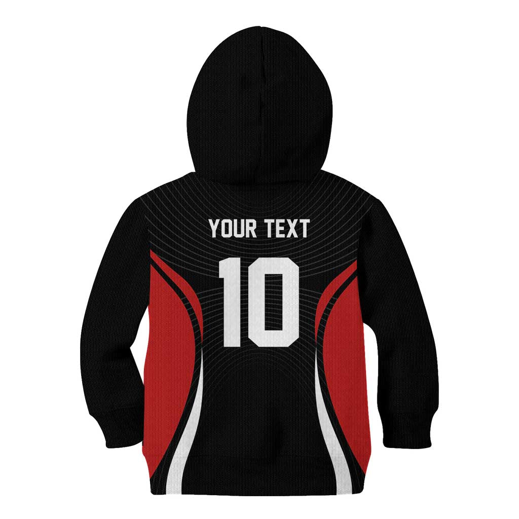 Custom Japan Volleyball Kid Hoodie Sporty Style Black Color