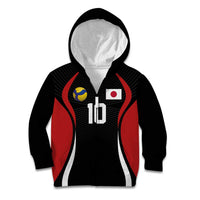 Custom Japan Volleyball Kid Hoodie Sporty Style Black Color