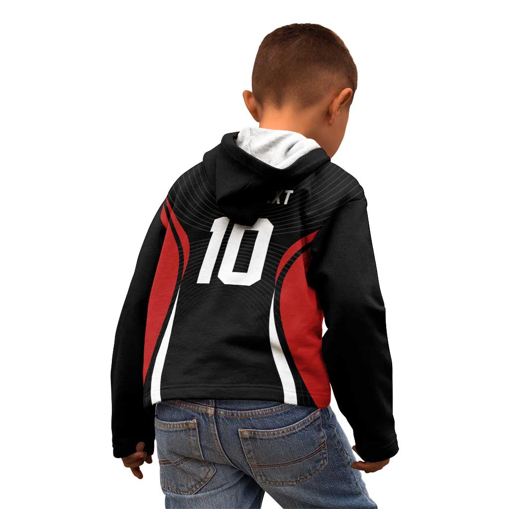 Custom Japan Volleyball Kid Hoodie Sporty Style Black Color