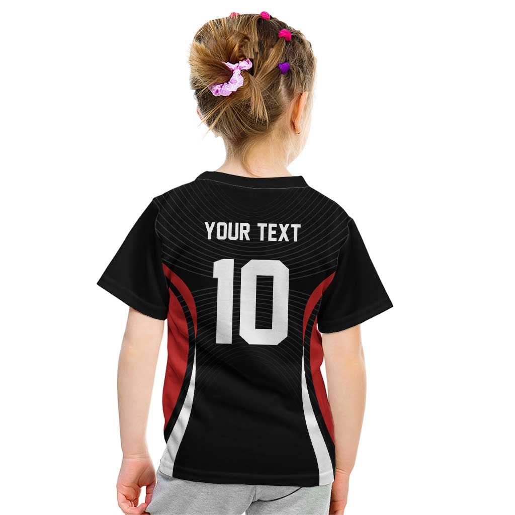 Custom Japan Volleyball Kid T Shirt Sporty Style Black Color