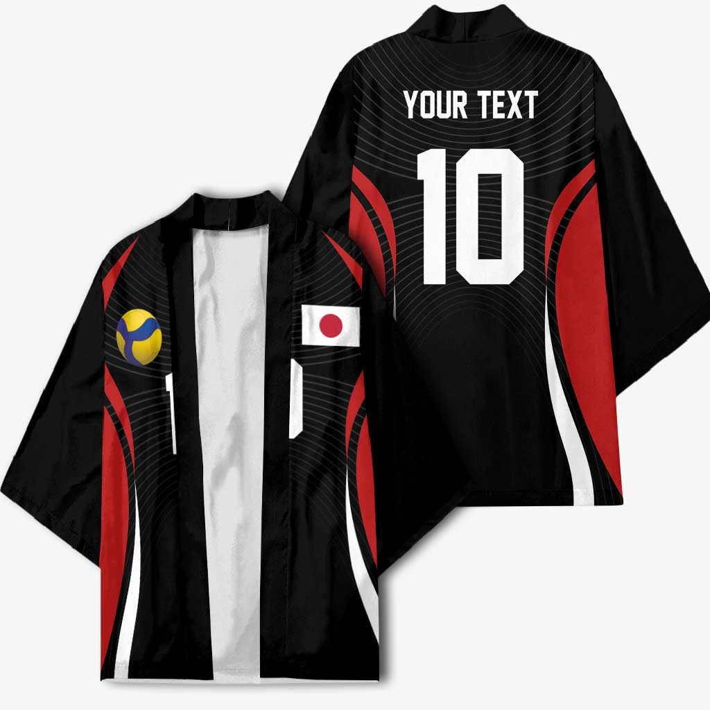 Custom Japan Volleyball Kimono Sporty Style Black Color