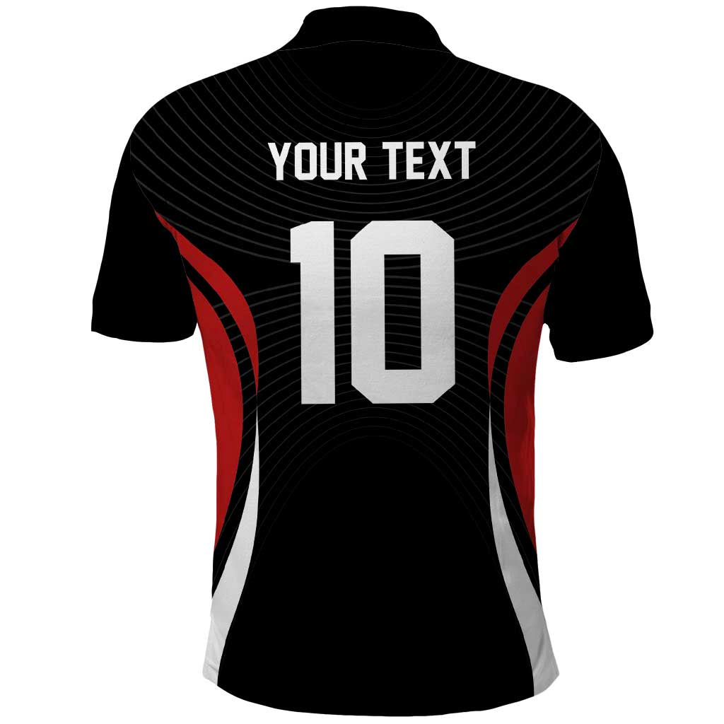 Custom Japan Volleyball Polo Shirt Sporty Style Black Color