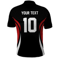 Custom Japan Volleyball Polo Shirt Sporty Style Black Color