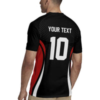 Custom Japan Volleyball Rugby Jersey Sporty Style Black Color