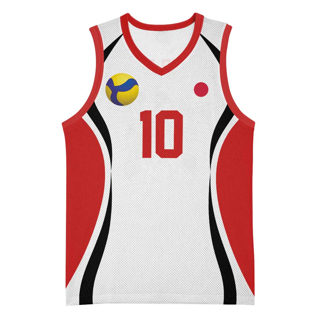 Custom Japan Volleyball Basketball Jersey Sporty Style White Color