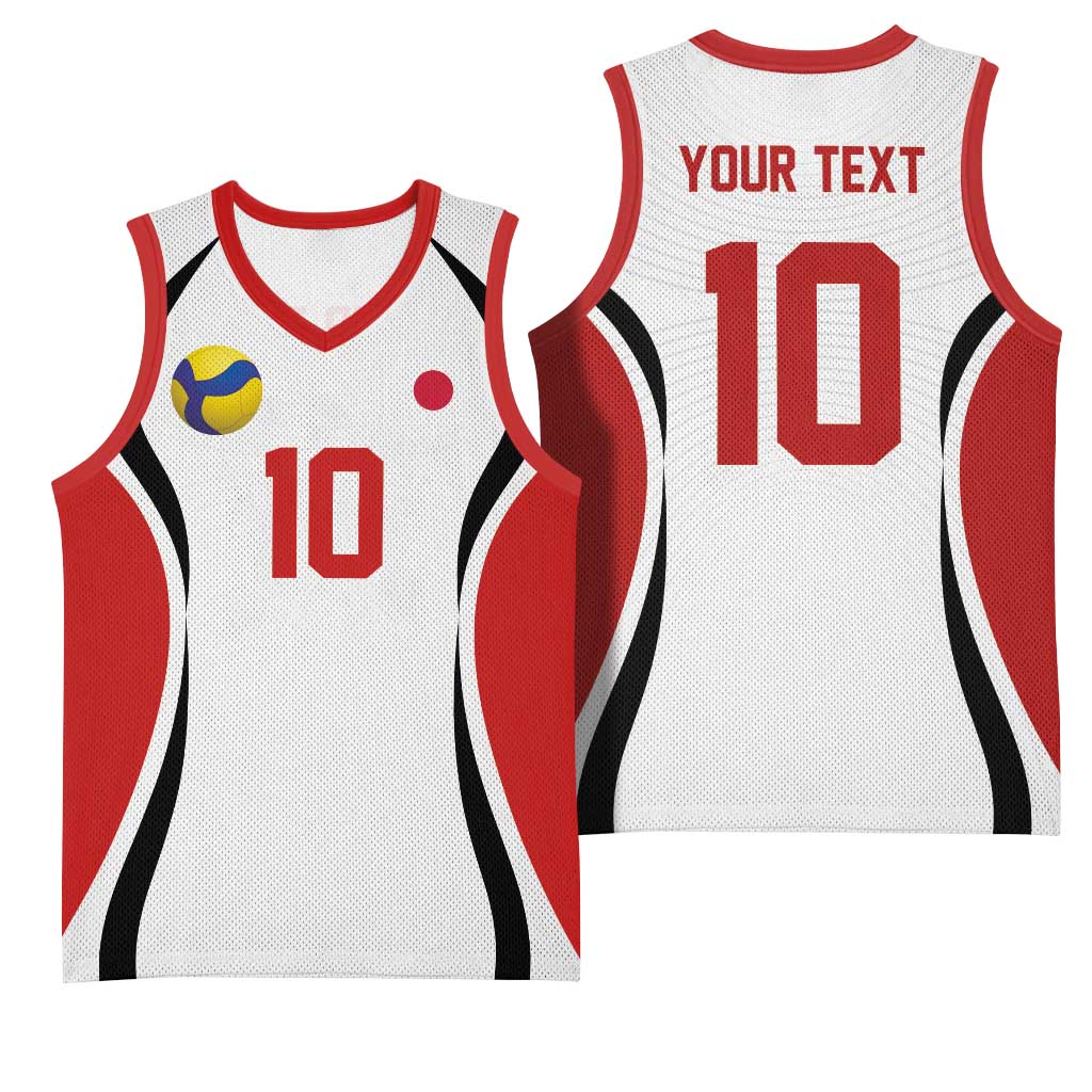 Custom Japan Volleyball Basketball Jersey Sporty Style White Color