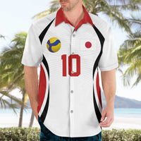 Custom Japan Volleyball Hawaiian Shirt Sporty Style White Color