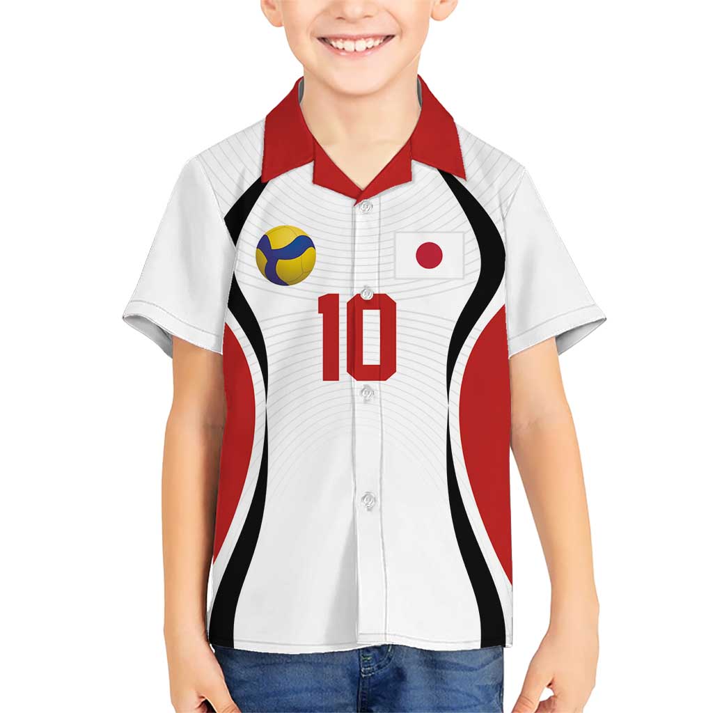 Custom Japan Volleyball Hawaiian Shirt Sporty Style White Color