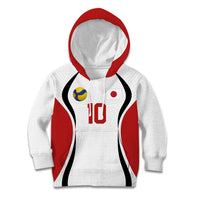 Custom Japan Volleyball Kid Hoodie Sporty Style White Color