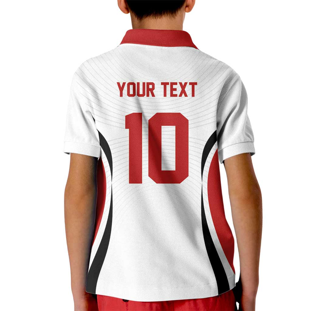 Custom Japan Volleyball Kid Polo Shirt Sporty Style White Color