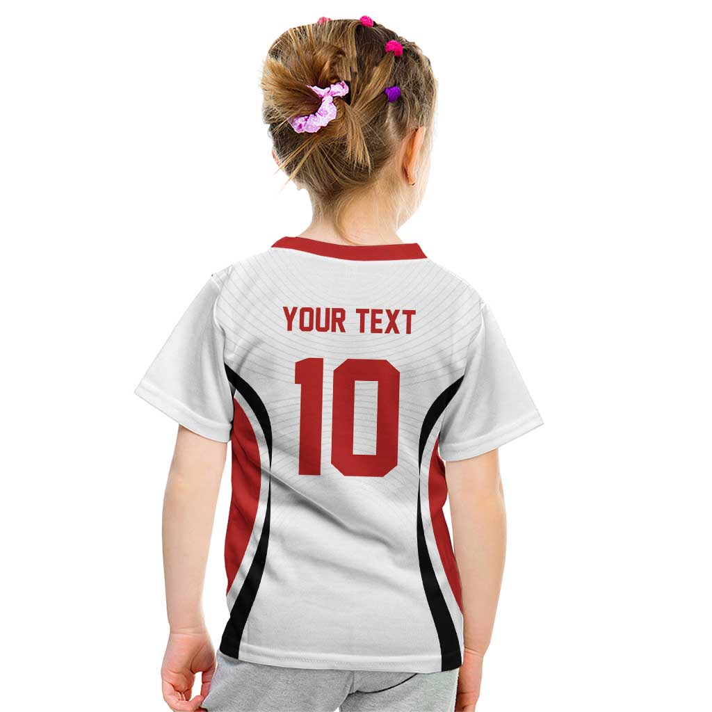 Custom Japan Volleyball Kid T Shirt Sporty Style White Color