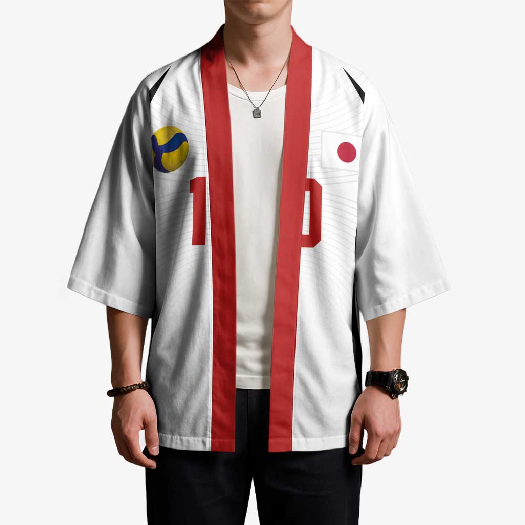 Custom Japan Volleyball Kimono Sporty Style White Color