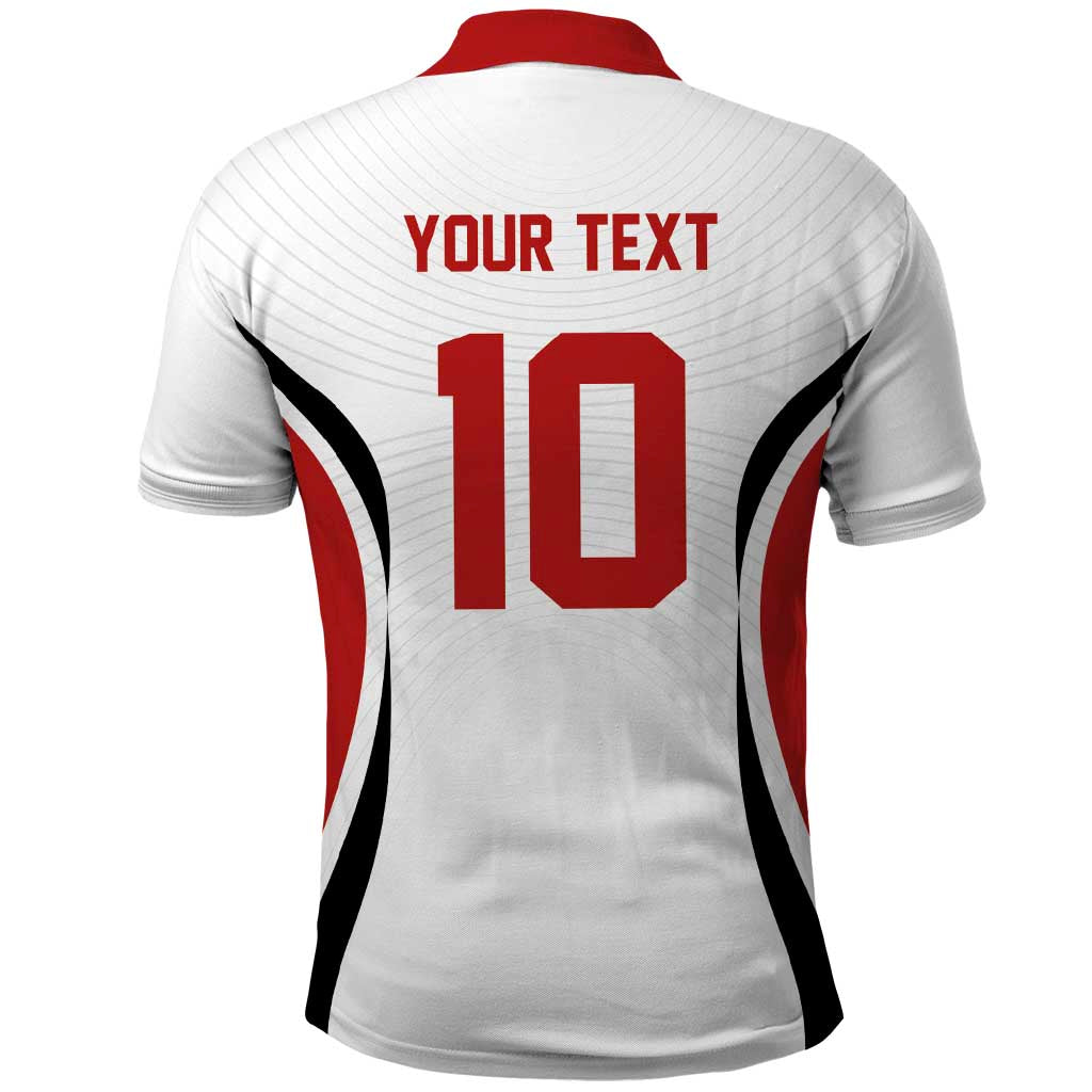Custom Japan Volleyball Polo Shirt Sporty Style White Color