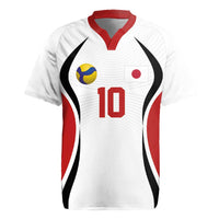 Custom Japan Volleyball Rugby Jersey Sporty Style White Color