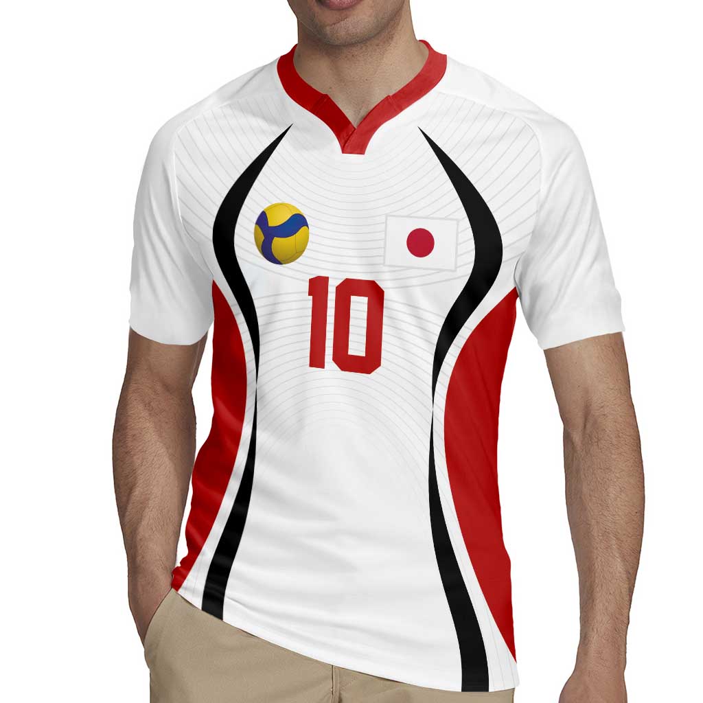 Custom Japan Volleyball Rugby Jersey Sporty Style White Color