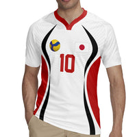 Custom Japan Volleyball Rugby Jersey Sporty Style White Color