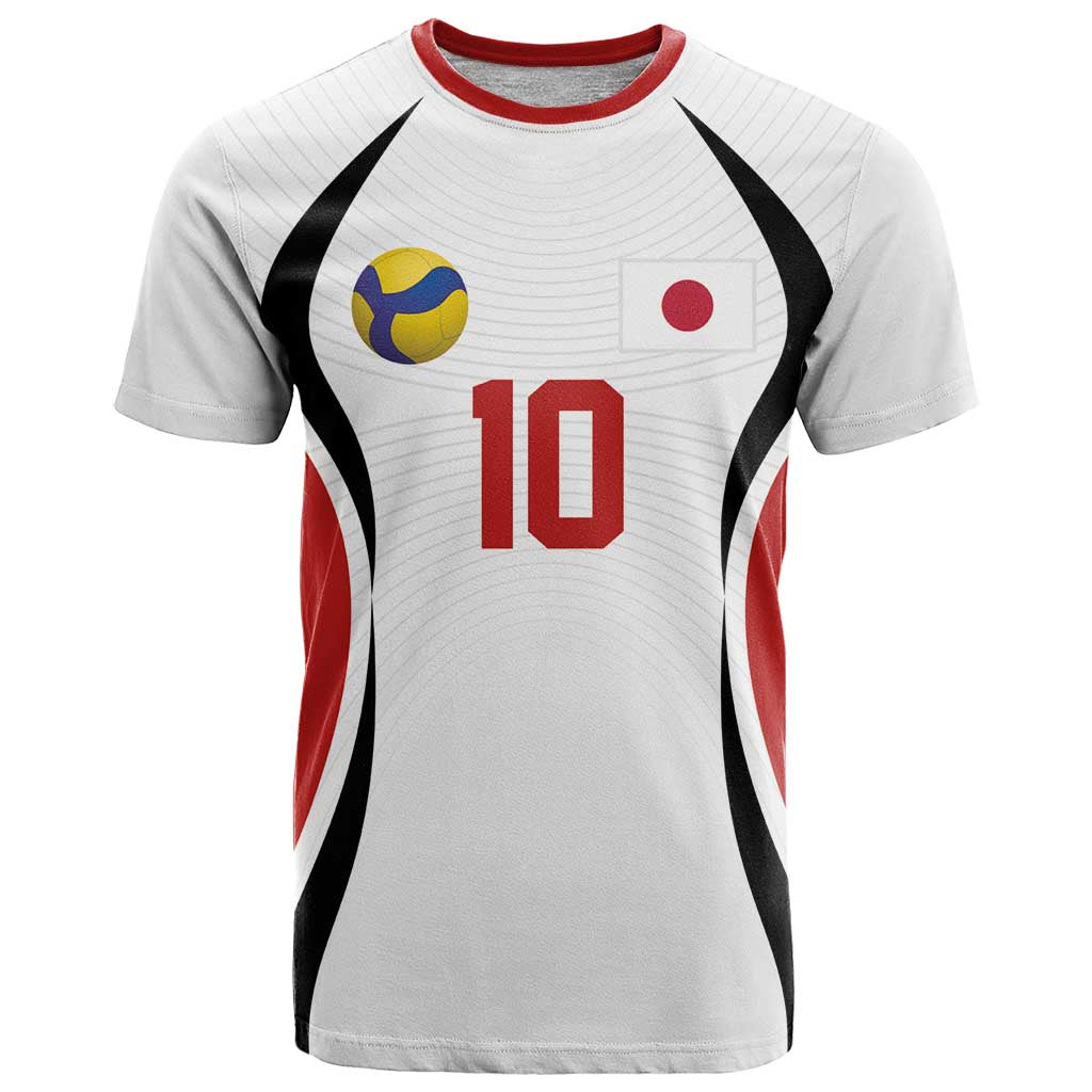 Custom Japan Volleyball T Shirt Sporty Style White Color
