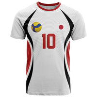Custom Japan Volleyball T Shirt Sporty Style White Color