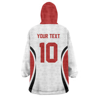 Custom Japan Volleyball Wearable Blanket Hoodie Sporty Style White Color