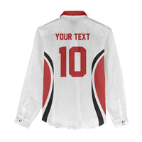 Custom Japan Volleyball Women Casual Shirt Sporty Style White Color