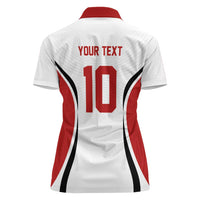 Custom Japan Volleyball Women Polo Shirt Sporty Style White Color