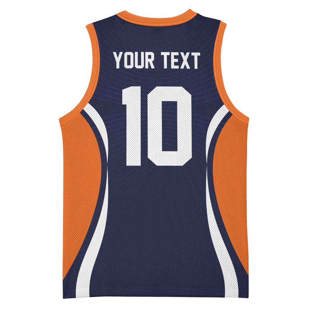 Custom Japan Volleyball Basketball Jersey Sporty Style Navy Color
