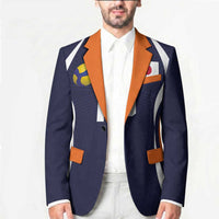 Custom Japan Volleyball Blazer Sporty Style Navy Color
