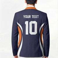 Custom Japan Volleyball Blazer Sporty Style Navy Color