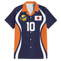 Custom Japan Volleyball Hawaiian Shirt Sporty Style Navy Color