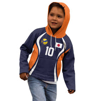 Custom Japan Volleyball Kid Hoodie Sporty Style Navy Color