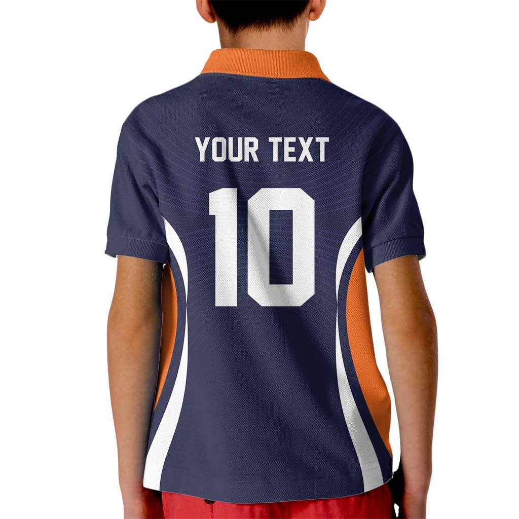 Custom Japan Volleyball Kid Polo Shirt Sporty Style Navy Color